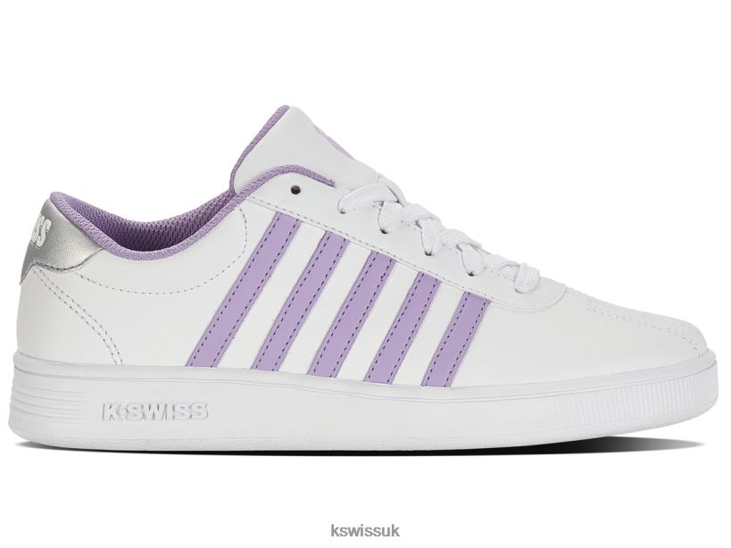 K-Swiss CLASSIC PRO B20F2B603 Kids Footwear White/Silver/Purple Rose