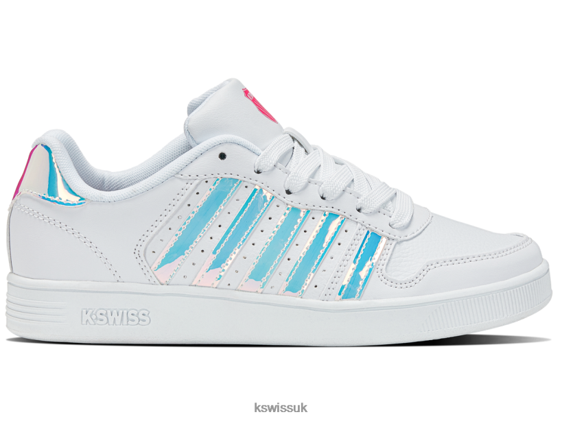 K-Swiss COURT PALISADES B20F2B591 Kids Footwear White/Iridescent