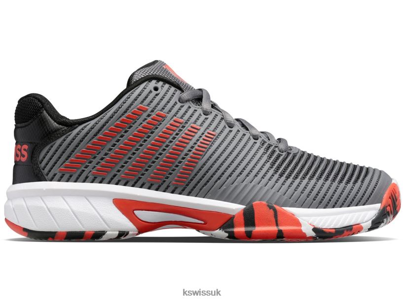 K-Swiss HYPERCOURT EXPRESS 2 B20F2B414 Kids Tennis Steel Gray/Jet Black/Spicy Orange