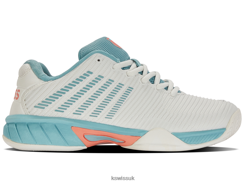 K-Swiss HYPERCOURT EXPRESS 2 B20F2B420 Kids Tennis Blanc De Blanc/Nile Blue/Desert Flower