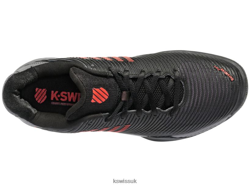 K-Swiss HYPERCOURT EXPRESS 2-2E B20F2B447 Men Lifestyle Jet Black/Steel Gray/Spicy Orange