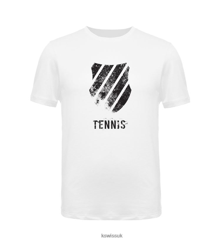 K-Swiss DISTRESSED LOGO S/S B20F2B451 Men Lifestyle White