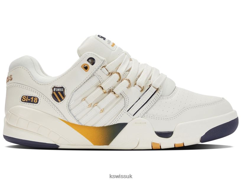 K-Swiss SI-18 PREMIER B20F2B71 Men Shoes Snow White/Navy/Honey Gold