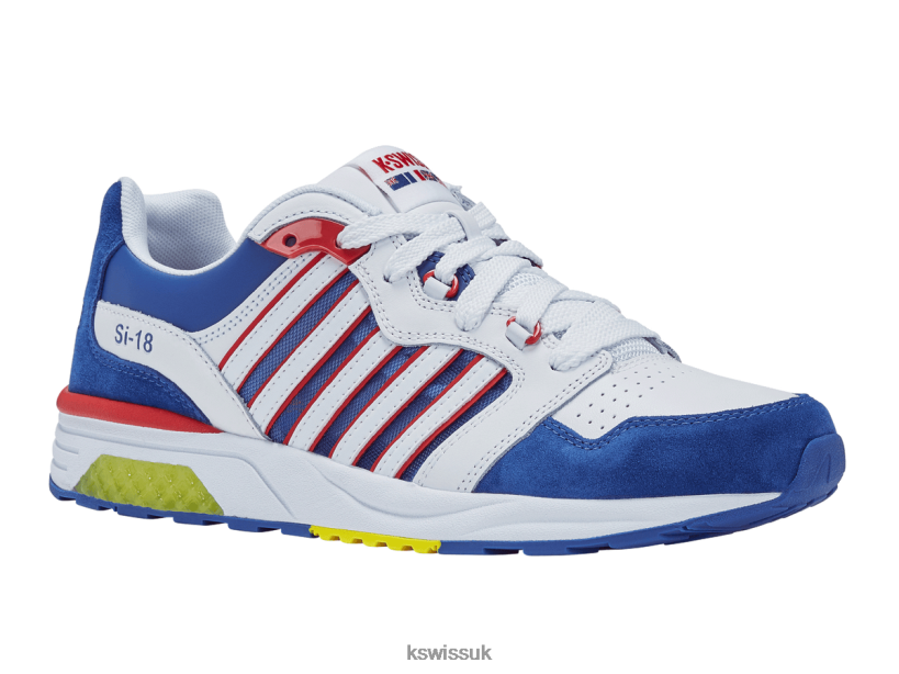 K-Swiss SI-18 RANNELL B20F2B120 Men Shoes White/Blue/Red/Sulphur