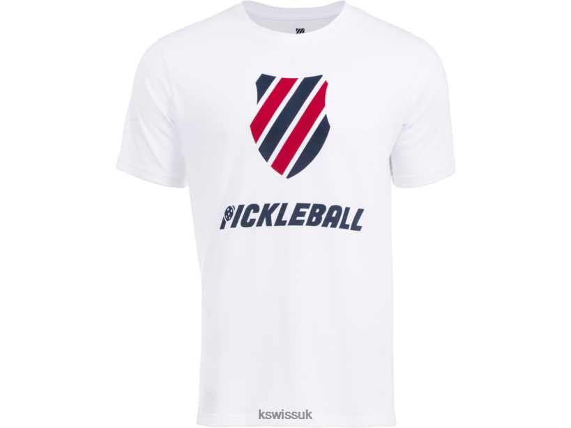 K-Swiss PICKLEBALL T-SHIRT B20F2B194 Men Apparel White/Blue/Red