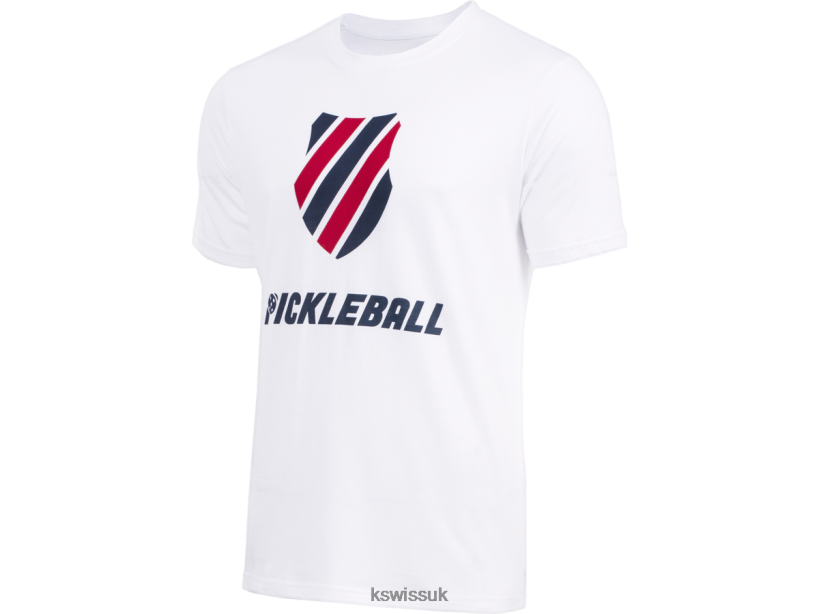 K-Swiss PICKLEBALL T-SHIRT B20F2B194 Men Apparel White/Blue/Red