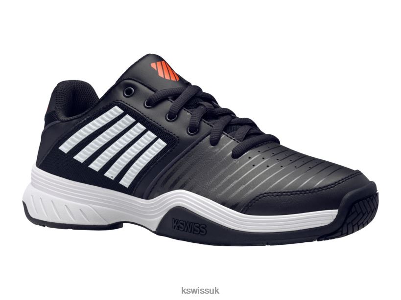 K-Swiss COURT EXPRESS B20F2B9 Men Shoes Jet Black/White/Spicy Orange