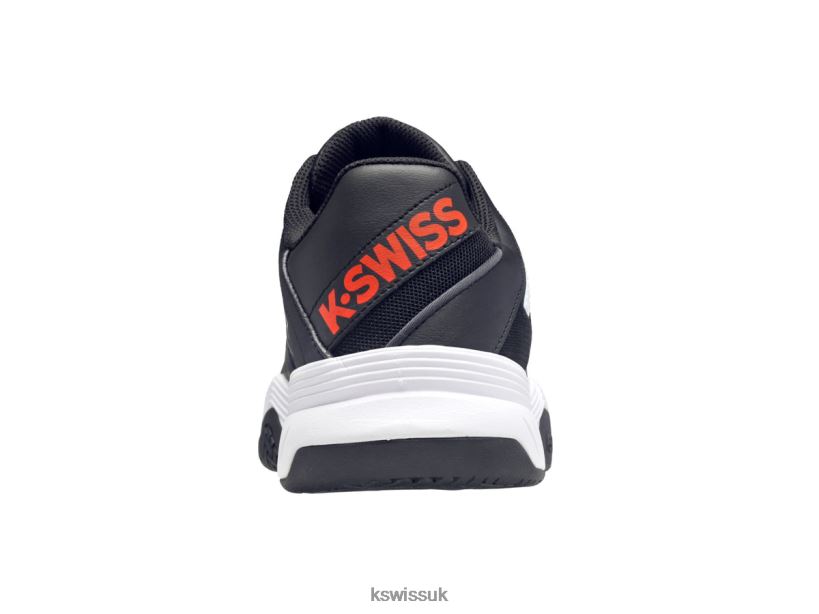 K-Swiss COURT EXPRESS B20F2B9 Men Shoes Jet Black/White/Spicy Orange