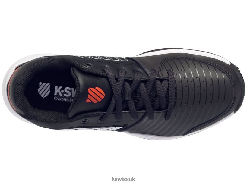 K-Swiss COURT EXPRESS B20F2B9 Men Shoes Jet Black/White/Spicy Orange