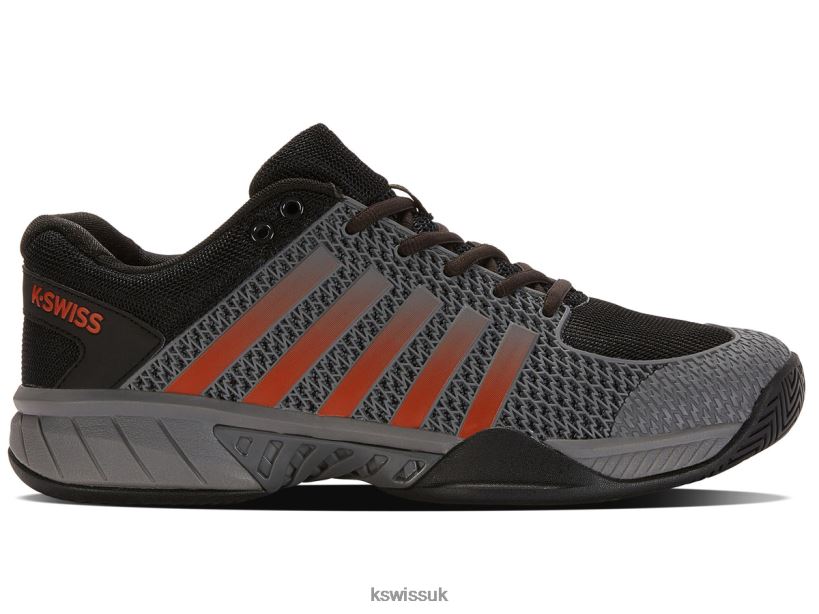 K-Swiss EXPRESS LIGHT PICKLEBALL B20F2B30 Men Shoes Steel Gray/Jet Black/Spicy Orange