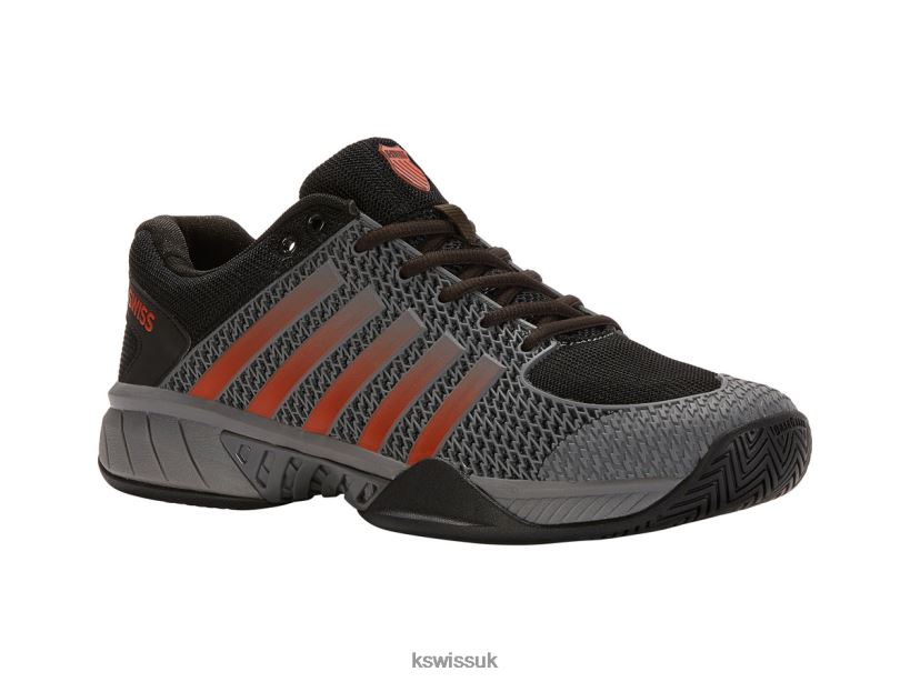 K-Swiss EXPRESS LIGHT PICKLEBALL B20F2B30 Men Shoes Steel Gray/Jet Black/Spicy Orange