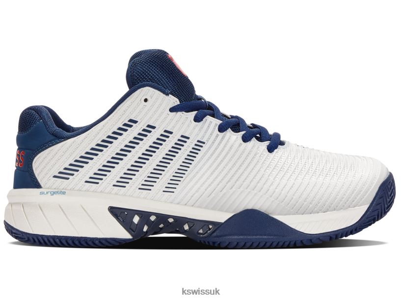 K-Swiss HYPERCOURT EXPRESS 2 HB B20F2B11 Men Shoes Blanc De Blanc/Blue Opal/Lollipop