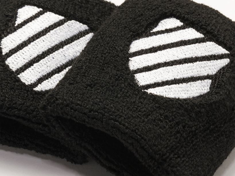 K-Swiss WRIST BAND B20F2B407 Unisex Wristband Black/White