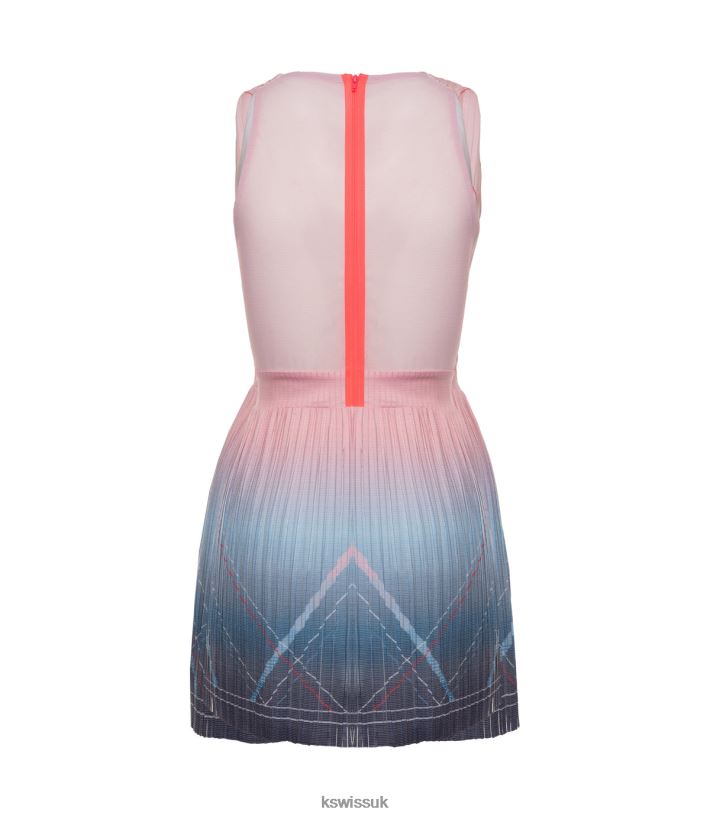 K-Swiss DEEP V PLEATED DRESS B20F2B576 Women Apparel Silverlake Blue