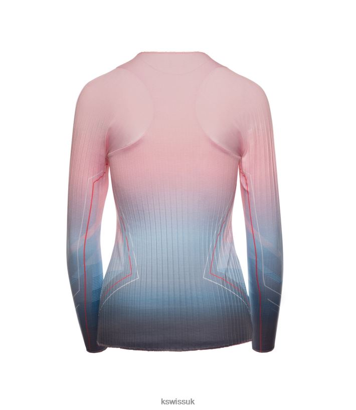 K-Swiss PLEATED L/S CREW B20F2B577 Women Apparel Silverlake Blue