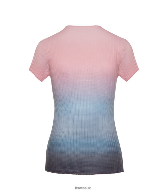 K-Swiss PLEATED S/S CREW B20F2B571 Women Apparel Silverlake Blue