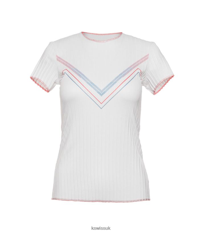 K-Swiss PLEATED S/S CREW B20F2B582 Women Apparel White