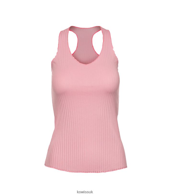 K-Swiss PLEATED V-NECK TANK B20F2B579 Women Apparel Seashell