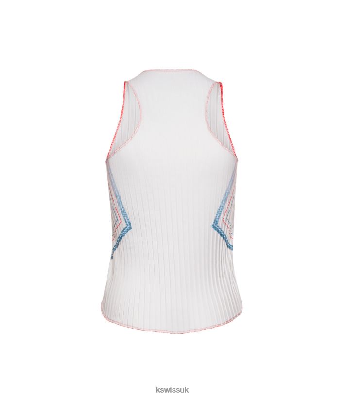 K-Swiss SCULPT PLEATED TANK B20F2B575 Women Apparel White