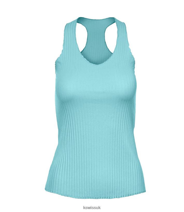 K-Swiss PLEATED V-NECK TANK 2 B20F2B541 Women Lifestyle Angel Blue