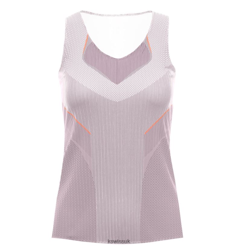 K-Swiss PLEATED V-NECK TANK B20F2B540 Women Lifestyle Plum