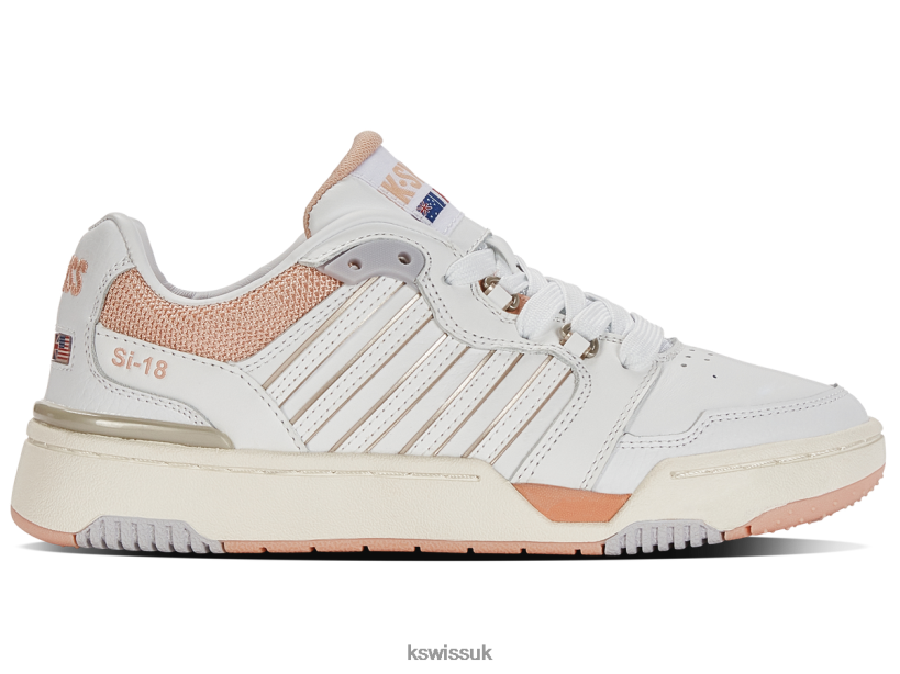 K-Swiss SI-18 RIVAL B20F2B291 Women Shoes White/Almost Apricot/Whisper White