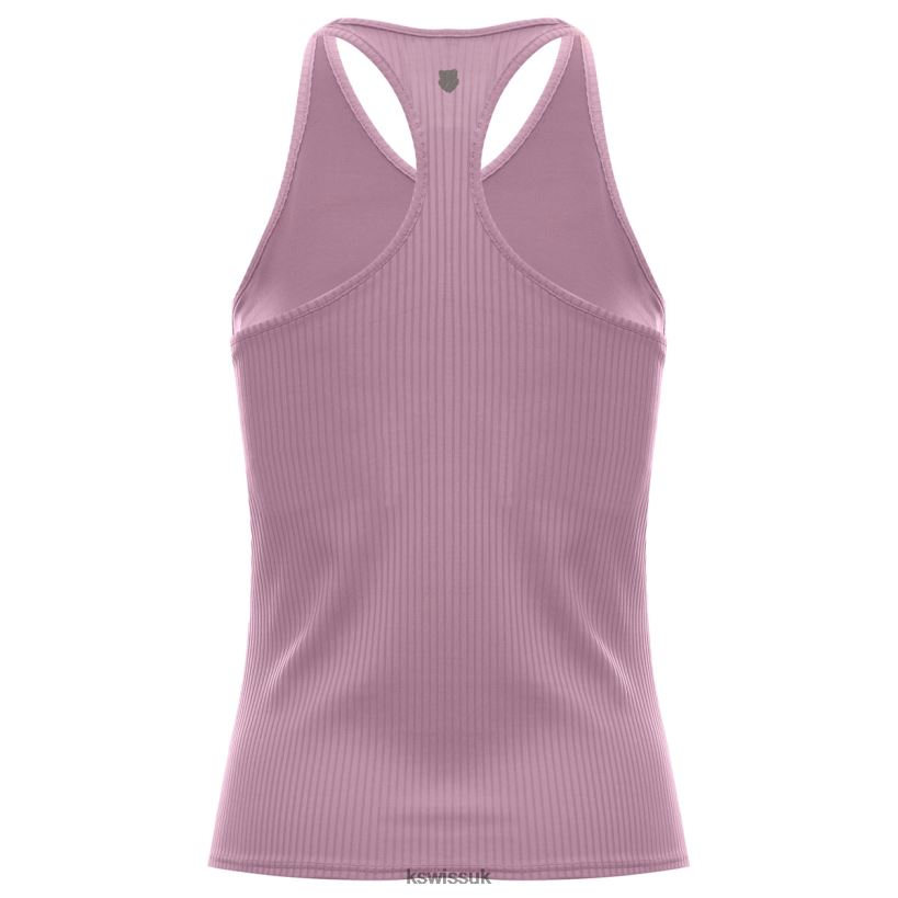 K-Swiss RIB TANK W/BRA B20F2B383 Women Apparel Soft Berry