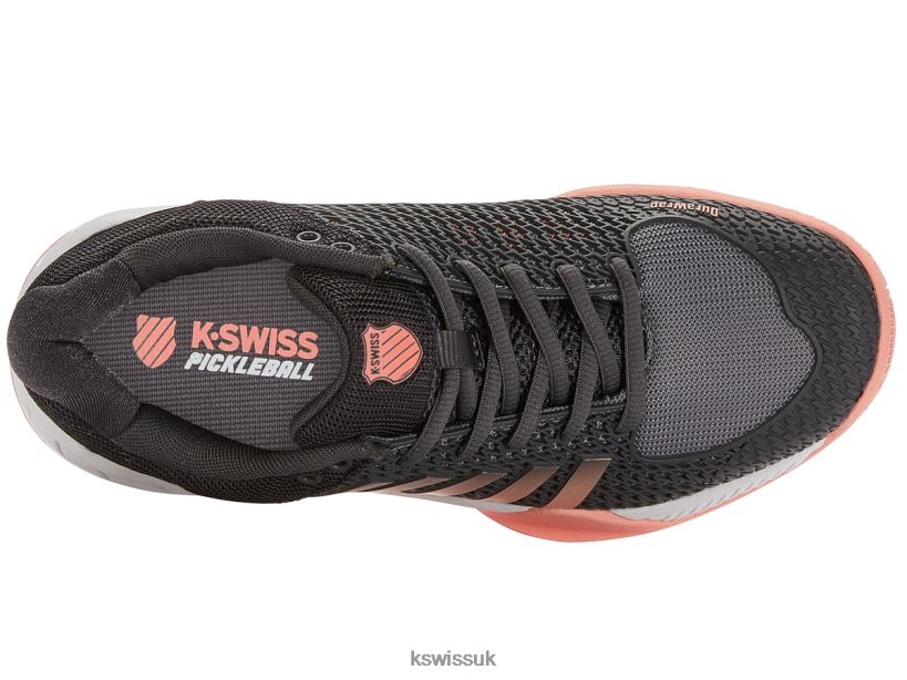 K-Swiss EXPRESS LIGHT PICKLEBALL B20F2B224 Women Shoes Asphalt/Steel Gray/Peach